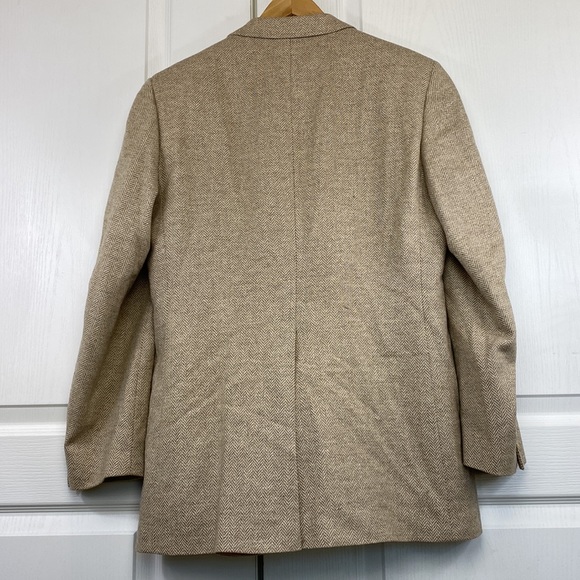 VINTAGE DAKS Elbow pad wool/silk blend Blazer Jacket - Picture 2 of 13